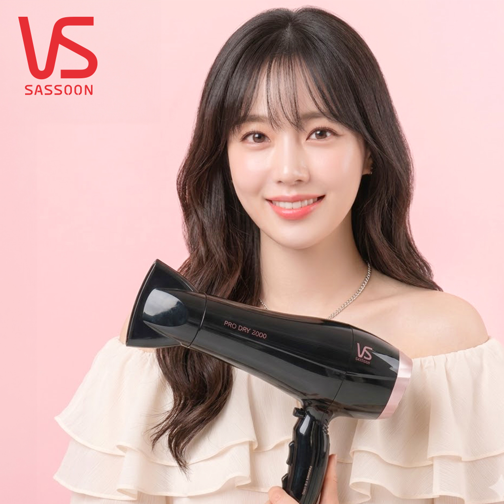 헤어드라이기 비달사순 2000W 파워 쿨샷 저소음 가벼운 가정용 프리미엄 업소용 분리형필터