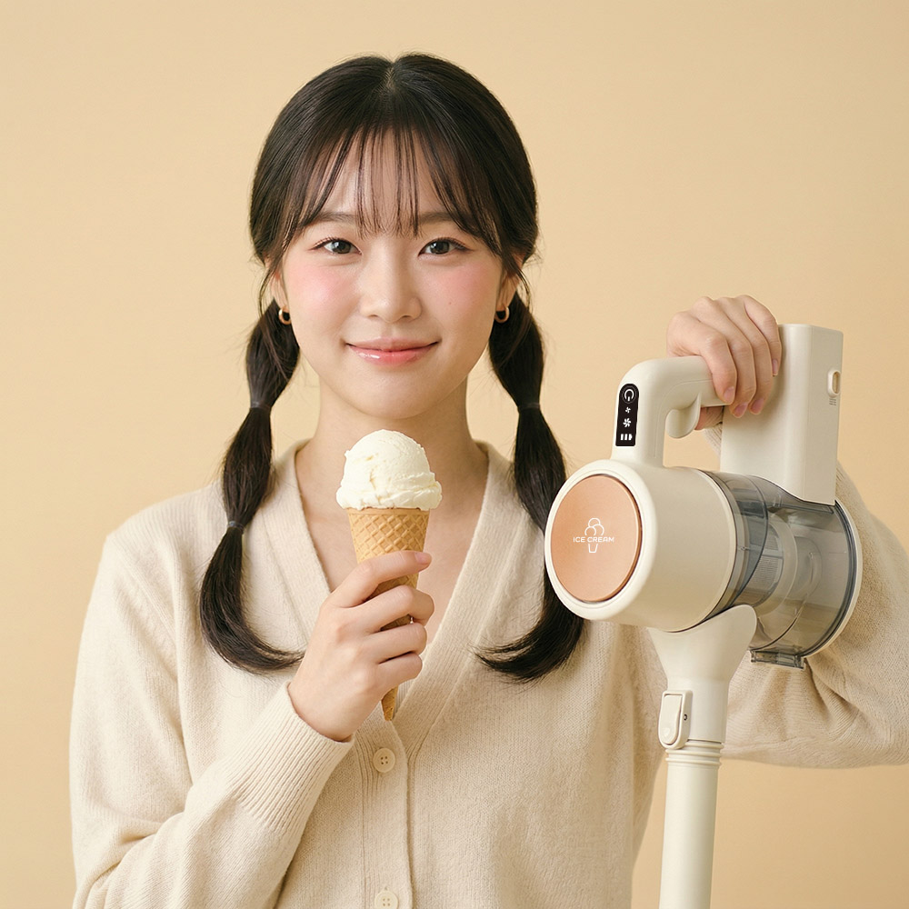 홈리아 원룸 무선 청소기 소형 가벼운 자취방 핸디 저렴한 저소음 아이스크림 청소기 이미지 3
