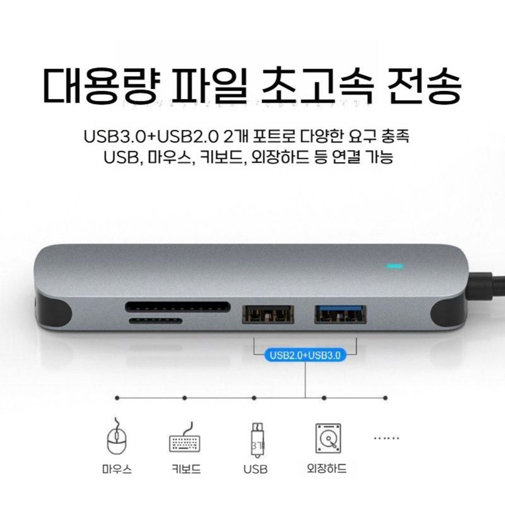 서피스 프로12 확장 USB 어댑터 비디오 프로젝션 네트워크 포트 - 상세 이미지 3