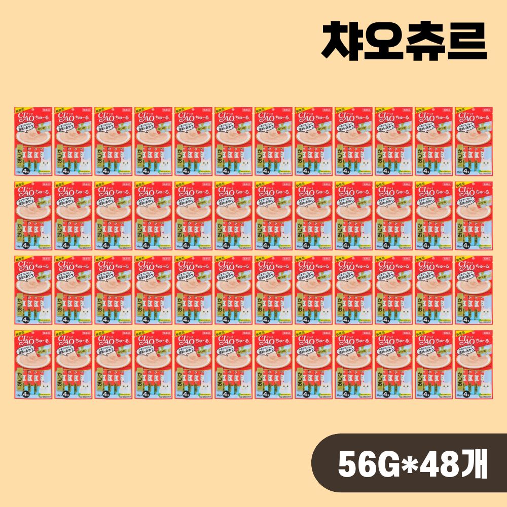 [빠른출고] 이나바 챠오츄르 스틱 고양이간식 가다랑어 SC-72, 56g, 48개 - 상품 이미지