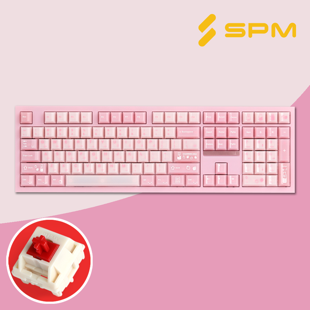 SPM 몽돌 키보드 PL108W 풀배열 딸기우유, 선셋축 개봉기 | 실사용 후기 - 대표 이미지