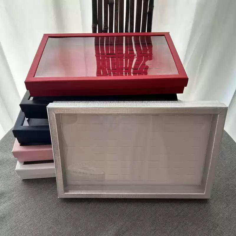 귀걸이 목걸이 반지 악세사리 정리함 대용량 투명 보관함 DIY 수납케이스 블랙 테두리 블랙 베이스 100 슬롯 - 상세 이미지 5