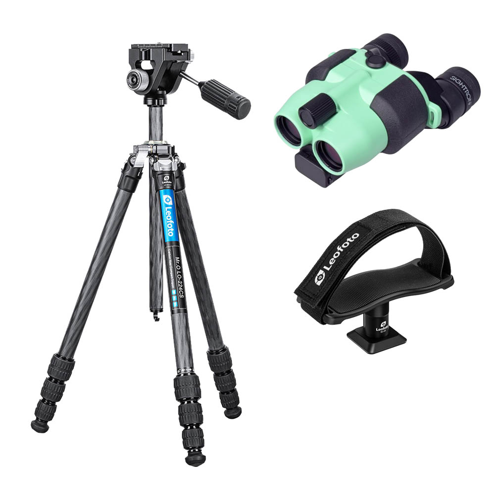 레오포토 LO-224CS + 사이트론 12X21mm 그린 BC-04 쌍안경 어댑터 삼각대키트 - 상품 이미지