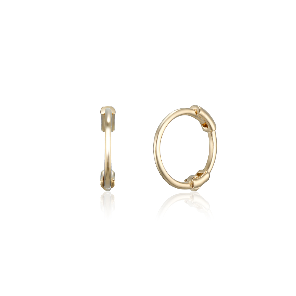 14k 베이직 미니 원터치 링 귀걸이 4 6 8mm 귓바퀴 링 피어싱 상품 이미지