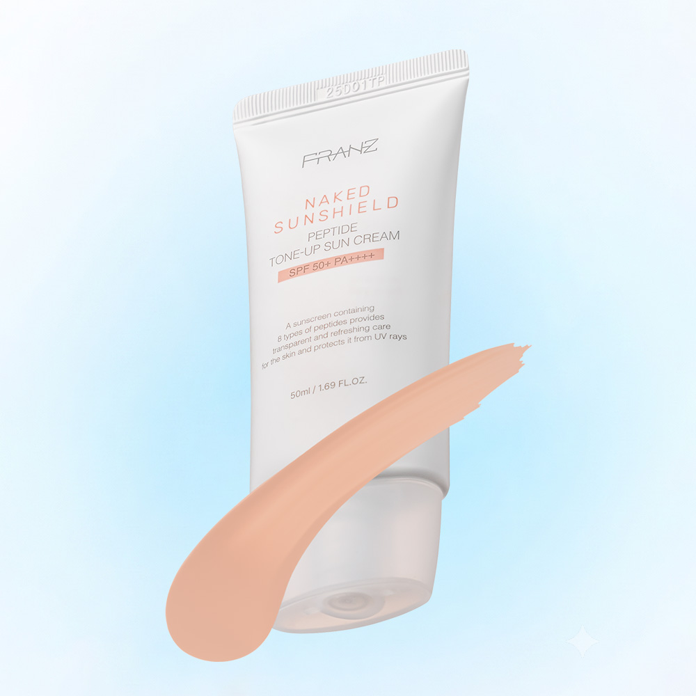 프란츠 네이키드 선쉴드 펩타이드 톤업 선크림 50ml(SPF50+ PA++++) - 상품 이미지