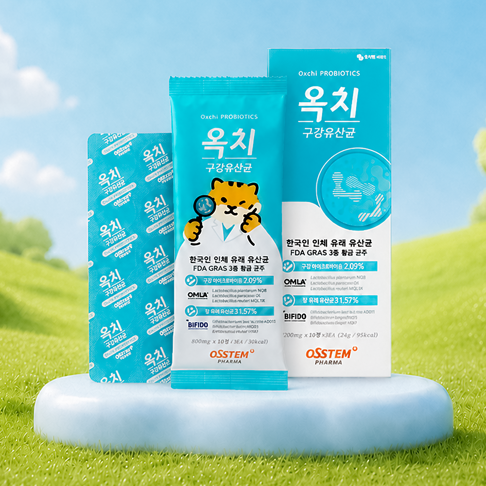 오스템 옥치 구강유산균 특허균주 장특허 유산균 800mg 30정, 3개 - 상품 이미지