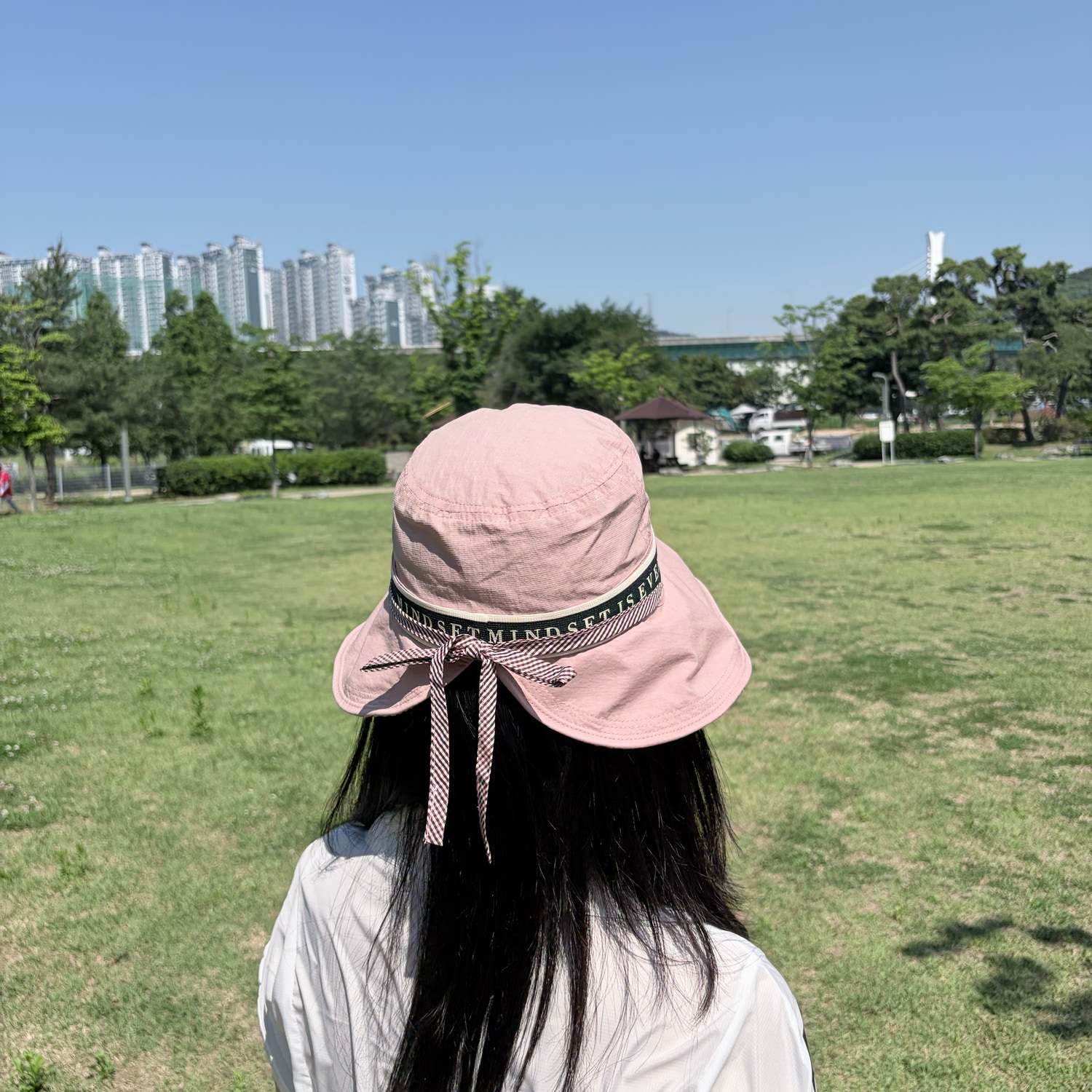 여성 골프 모자 여름 리본 버킷햇 벙거지모자 썬캡 햇빛가리개 - 상세 이미지 3
