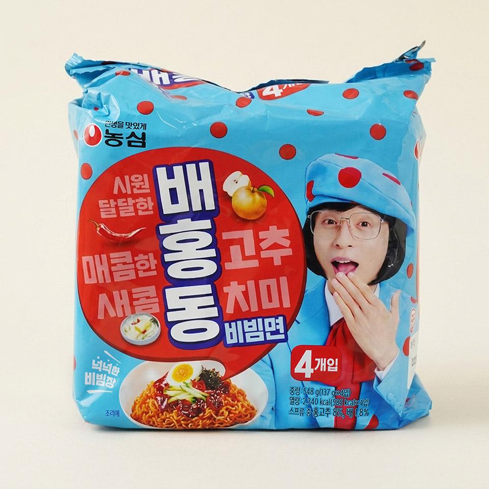 메가마트 농심 배홍동 비빔면 137gx4입 - 상품 이미지