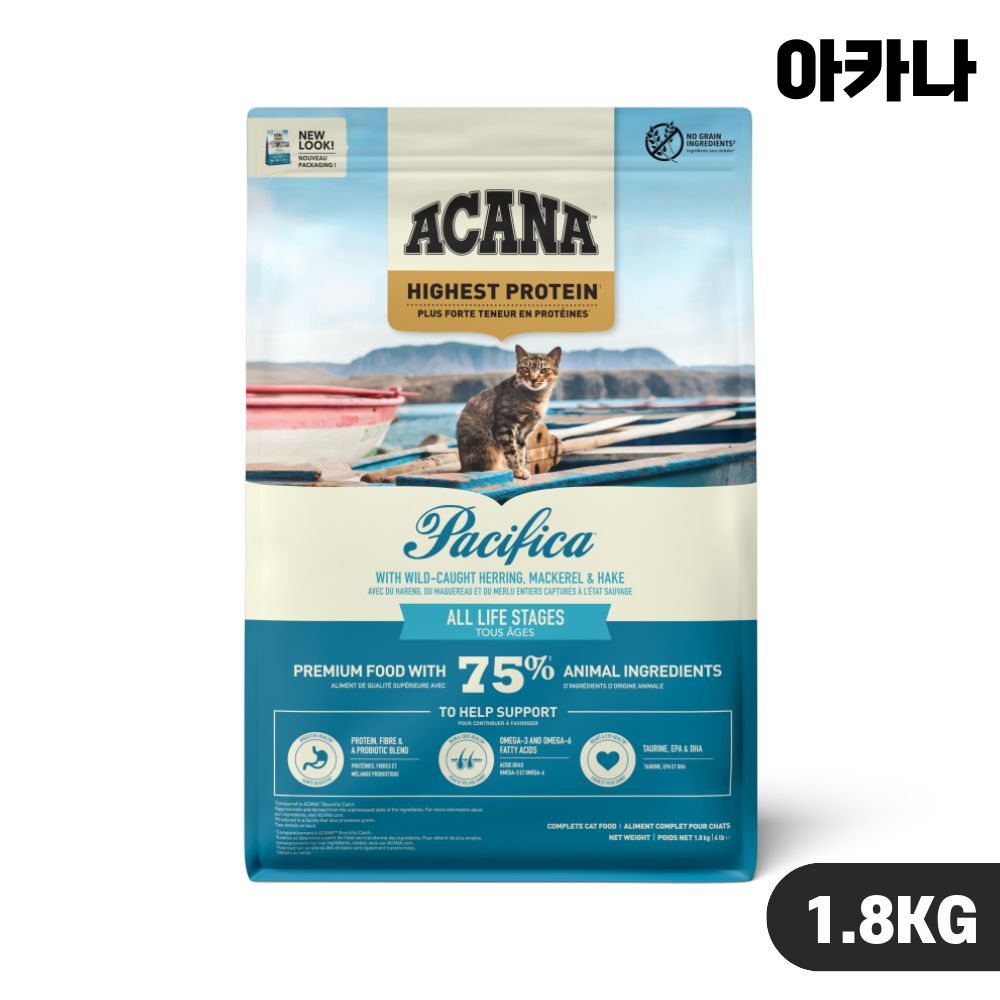 [+N포인트] 아카나 캣 고양이사료 패시피카, 1.8kg, 1개 - 상품 이미지