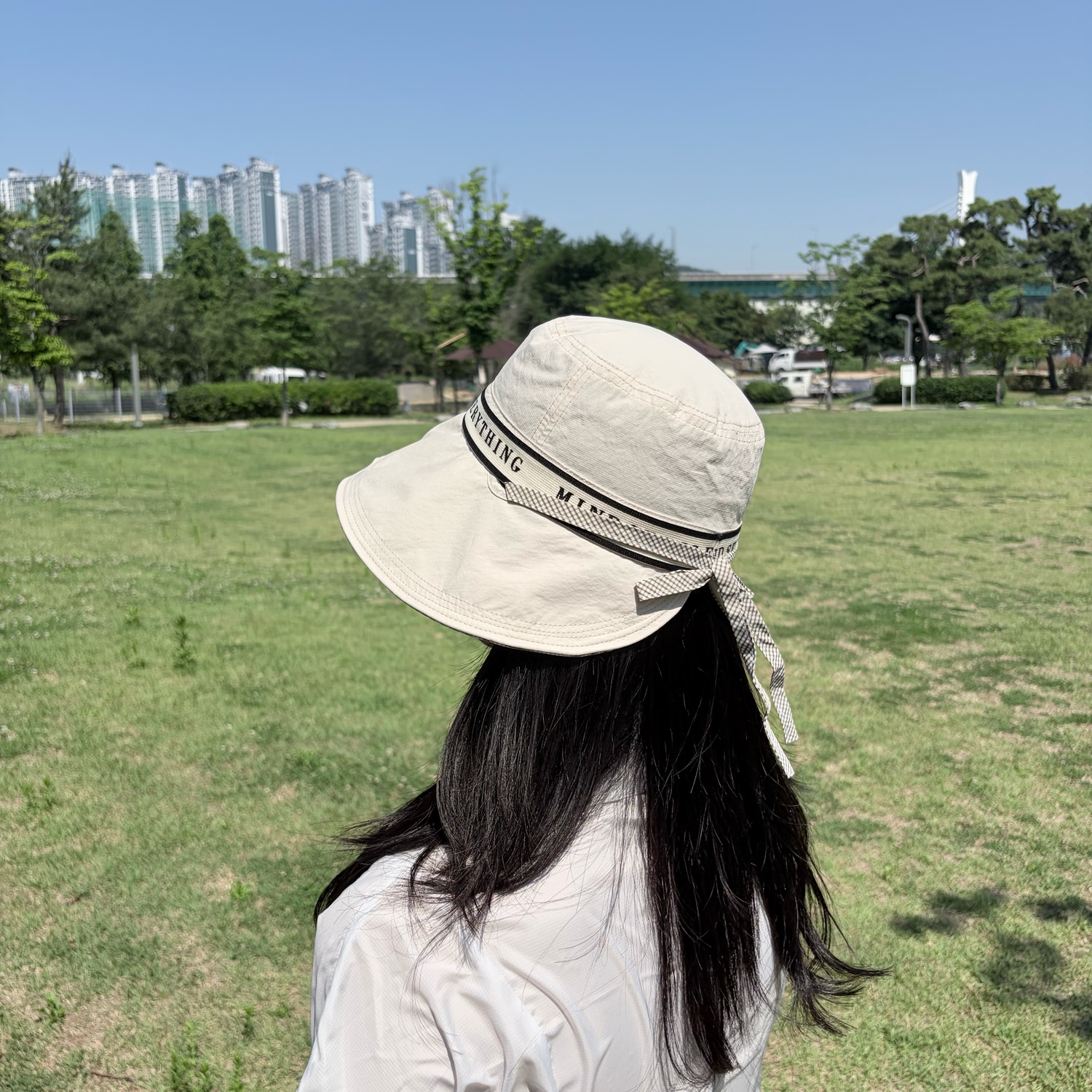 여성 골프 모자 여름 리본 버킷햇 벙거지모자 썬캡 햇빛가리개 이미지 7
