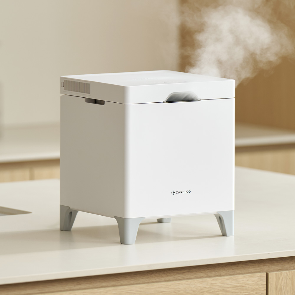 케어팟 안전한 저온가열 자동살균 대용량 신생아 아기 스텐 큐브 가습기 X50V