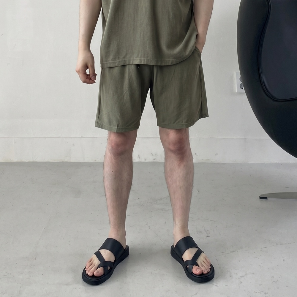 남자린넨셋업 와이드 절개 캐주얼여름세트 이미지 8
