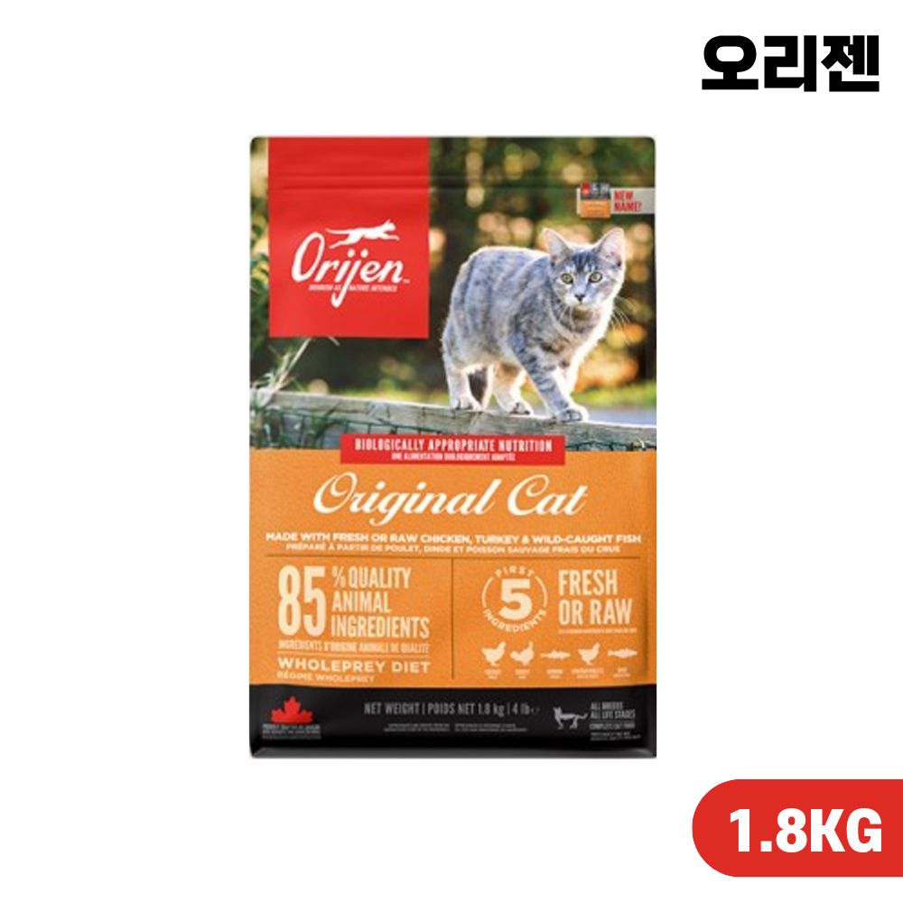 [+N포인트] 오리젠 캣 고양이사료 오리지널, 1.8kg, 1개 - 상품 이미지