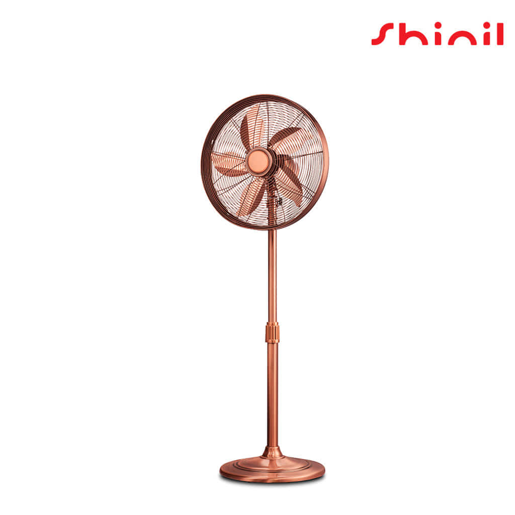 클래식 메탈선풍기 40cm 거실 인테리어 골드 메탈팬 키큰선풍기 - 상세 이미지 2