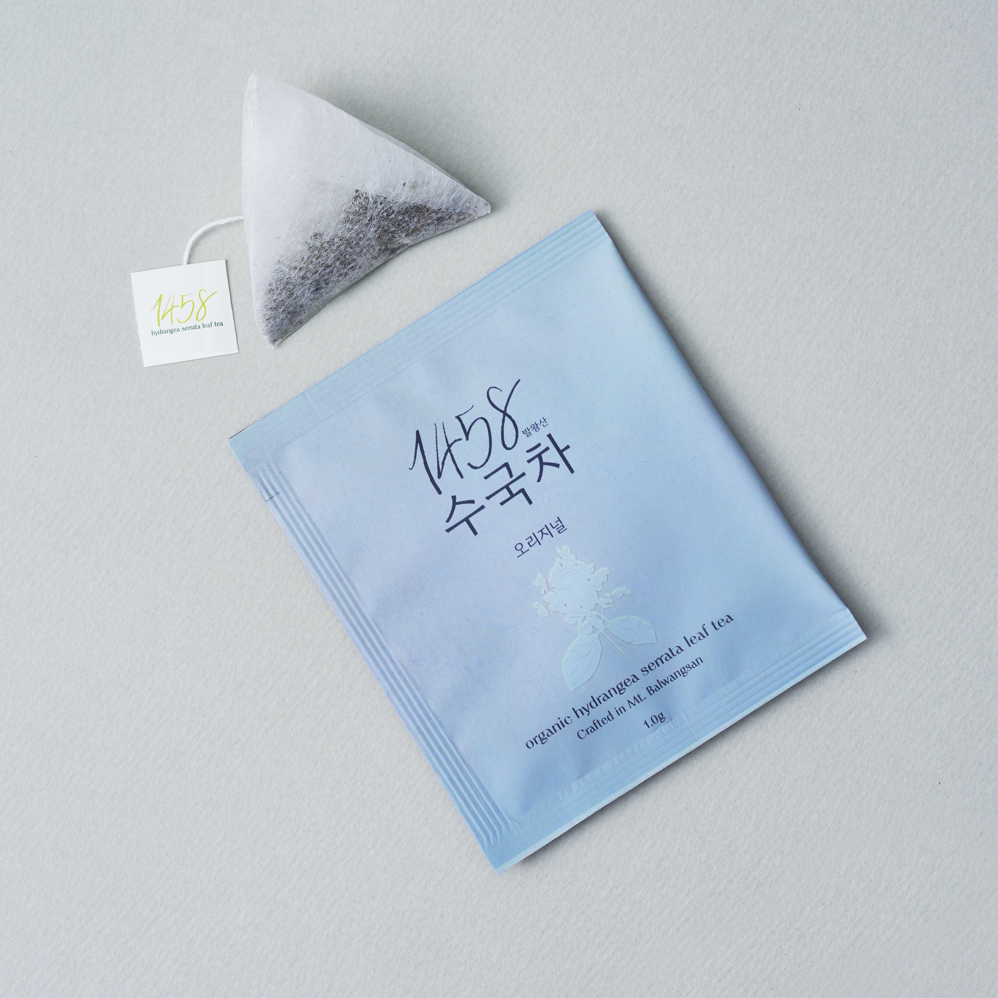 발왕산 유기농 수국차 프리미엄기프트세트 잎차20g 오리지널, 어성초,산돌배,쇼핑백 - 상세 이미지 3