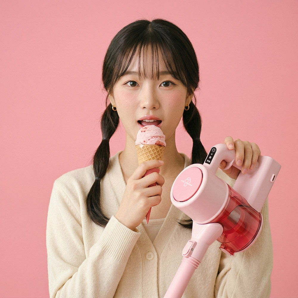 홈리아 원룸 무선 청소기 소형 가벼운 자취방 핸디 저렴한 저소음 아이스크림 청소기 이미지 4