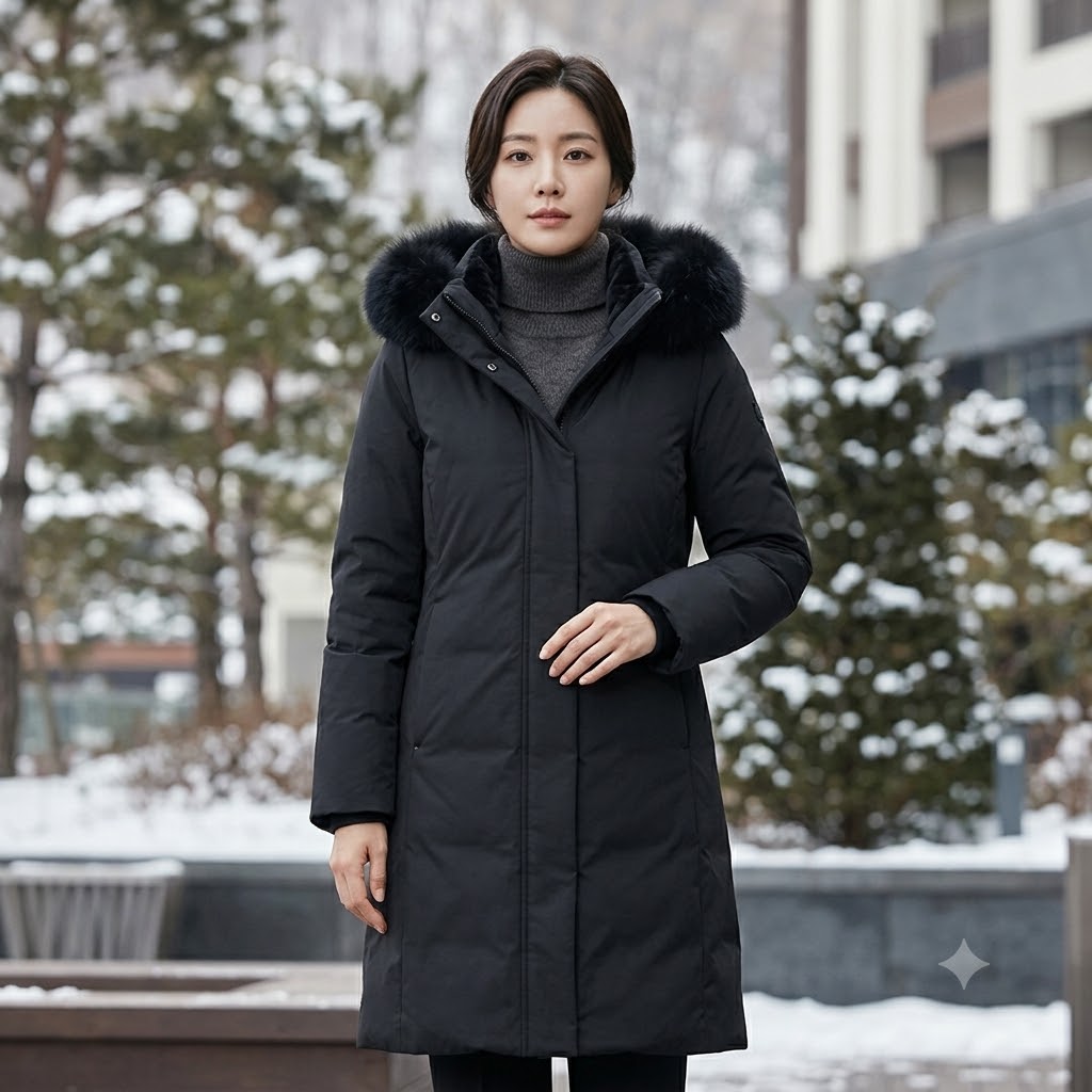네파 여성 겨울 아웃도어룩 고어텍스 3IN 1 코트 구스다운 패딩 점퍼 - 상품 이미지