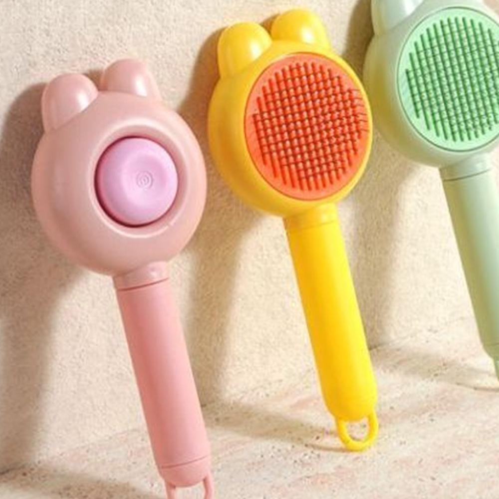 반려동물 장모 원터치 브러시 고양이 강아지 털제거 빗 죽은털 펫 브러쉬 미용 그루밍 제거기 - 상품 이미지