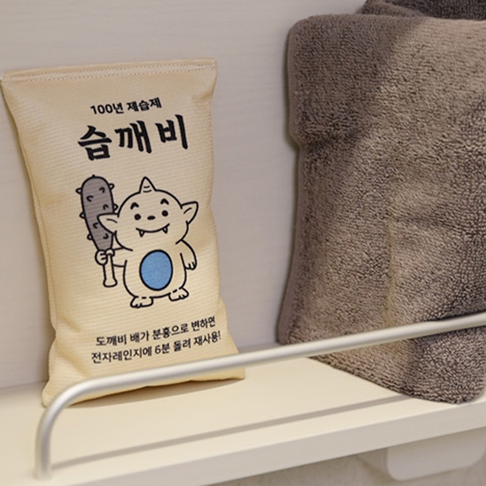 100년 제습제 습깨비 6개 재사용 반영구 옷장 화장실 실리카겔 전자레인지 습기제거제 - 상세 이미지 3