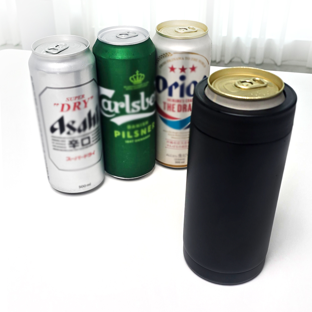 스테인레스 맥주 캔쿨러 캠핑 야구장 보냉 쿨링 아이싱기 500ml, 2개 - 상품 이미지