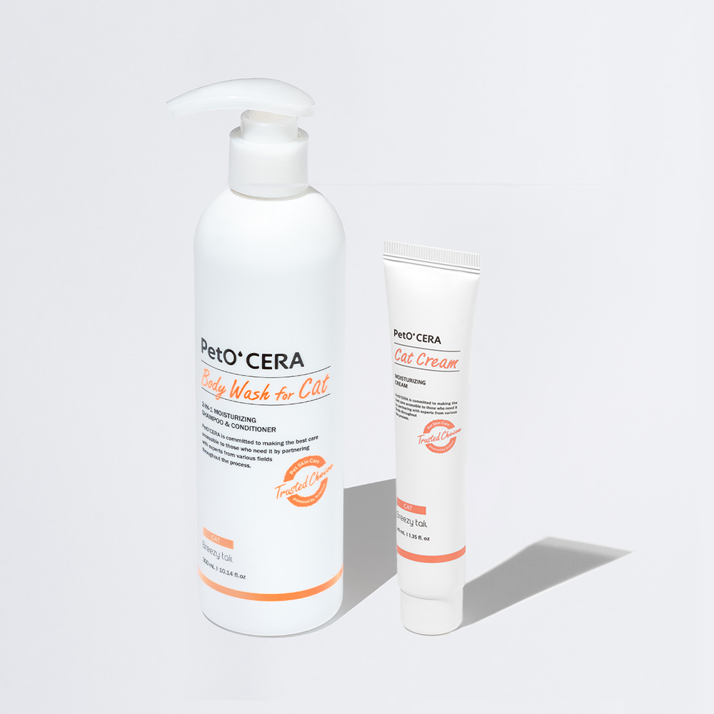 페토세라 고양이 샴푸 히알루론산 바디워시 포 캣 유향 300ml+캣 크림 40ml - 상품 이미지