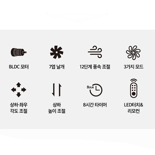 사무실 BLDC 스탠드선풍기 35cm 가정용 거실 저전 저소음 좌석용선풍기 - 상세 이미지 3