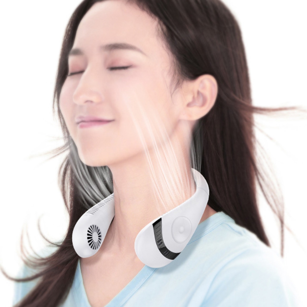 목덜미선풍기 목에거는선풍기 여행용 목걸이형선풍기 넥에어컨 - 메인 이미지