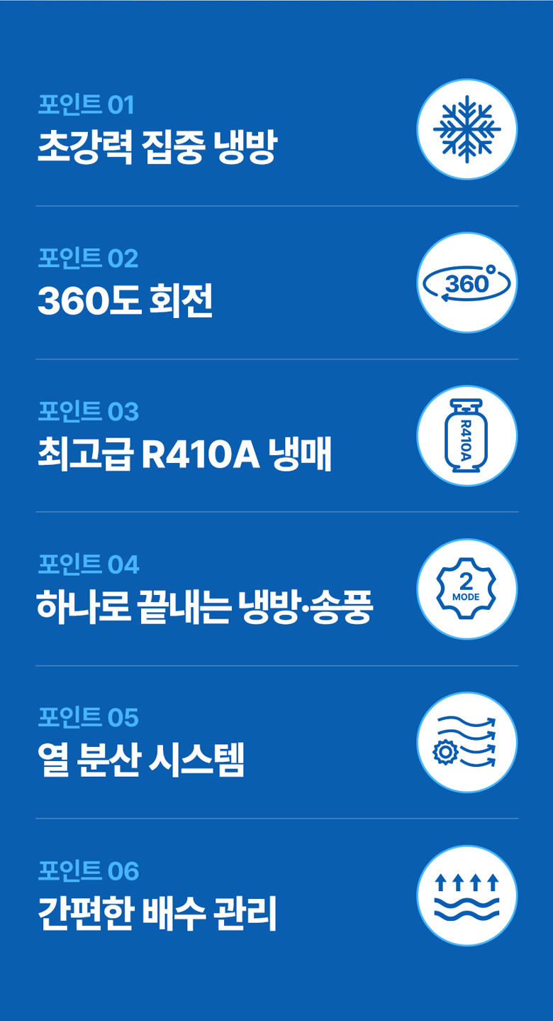 한솔 산업용 에어컨 코끼리 이동식 업소용 휴대용 주방 야외 지하철 미니 1구 2100K 판매처 상세 정보 이미지 2