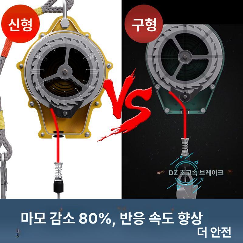 산업용 추락방지기 자동 잠금 로프 안전 완강기 장비 300KG5M - 상세 이미지 5