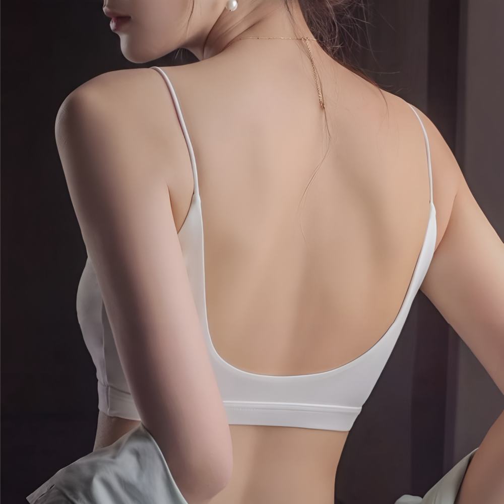 네이버 어깨끈얇은브라 백리스 가는끈 모달 쿨링 수면 냉감 아이스실크 스퀘어넥 여름브라렛