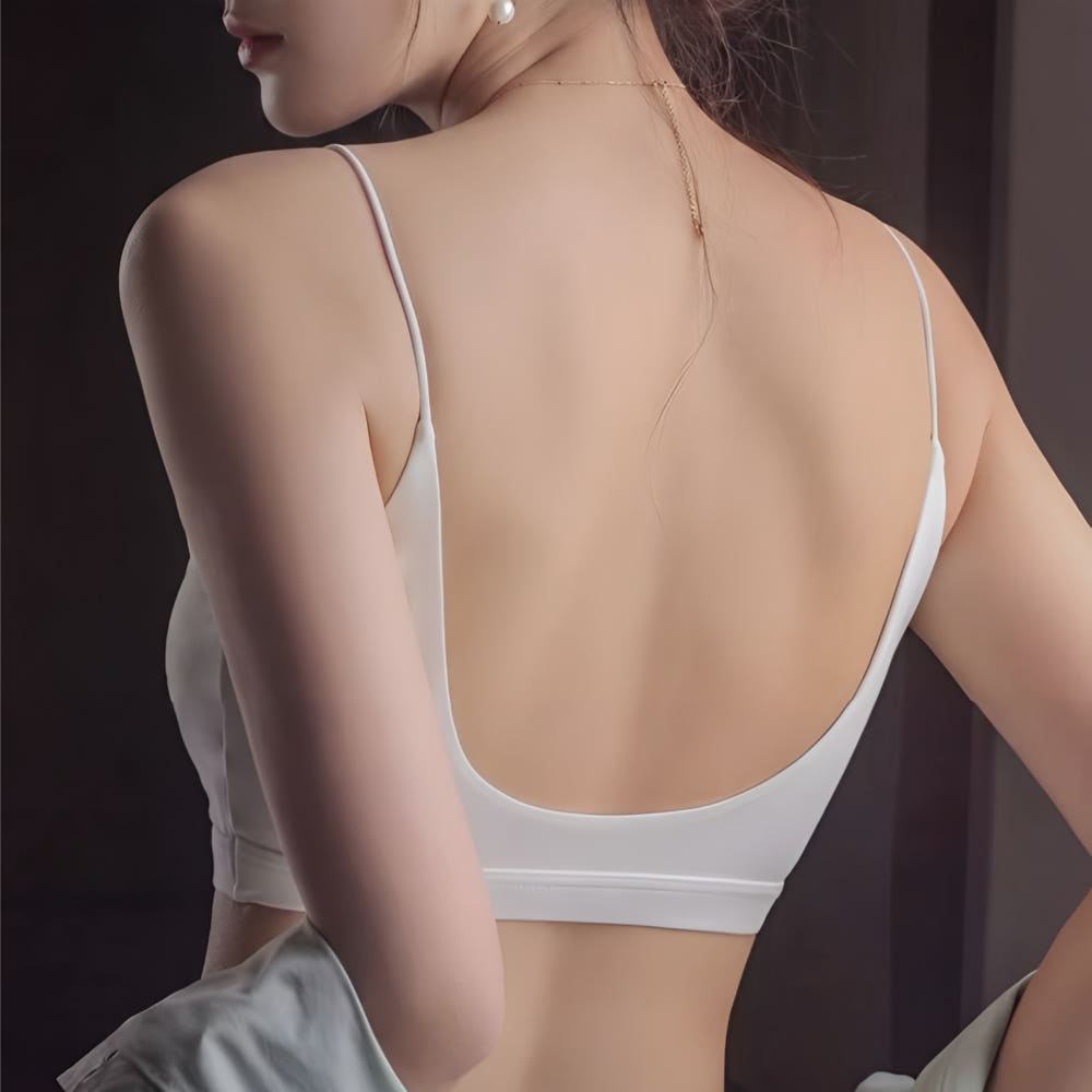 아브라 어깨끈얇은브라 백리스 가는끈 모달 쿨링 수면 냉감 아이스실크 스퀘어넥 여름브라렛