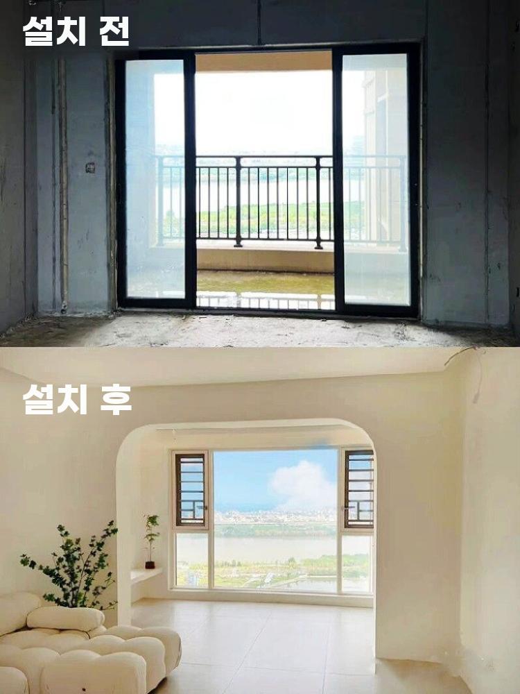 아치형 가벽 아치문틀 아치형가벽 무타공 라운드 인테리어 21호 0mm - 상세 이미지 5