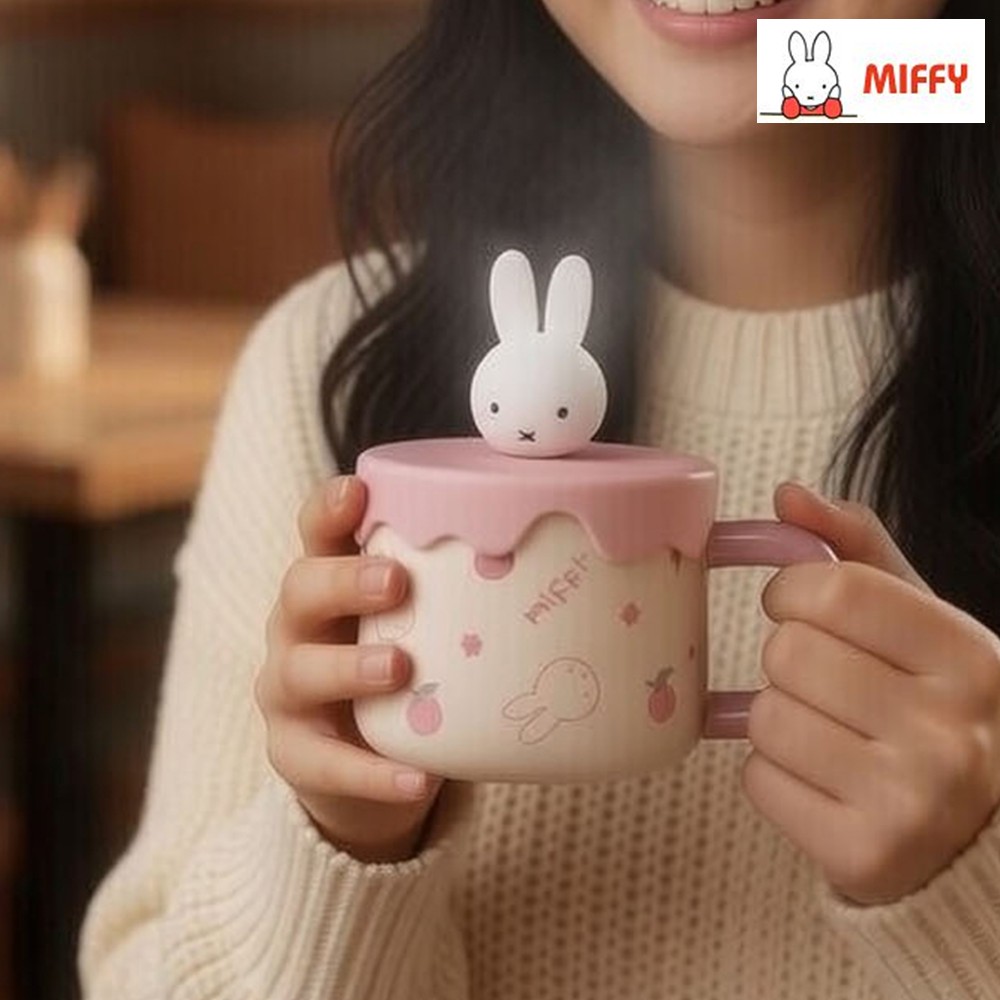미피컵 뚜껑 머그컵 손잡이 피규어 캐릭터 400ml 세라믹컵 선물 - 상품 이미지