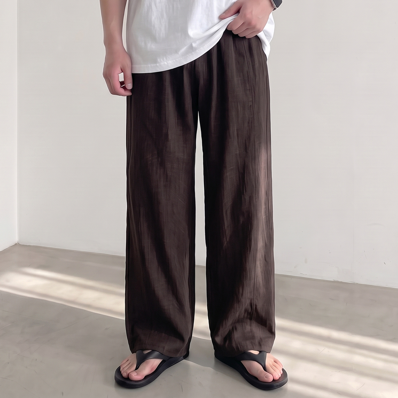 남자여름청바지 남자와이드데님 쿨청바지 린넨데님 이미지 8