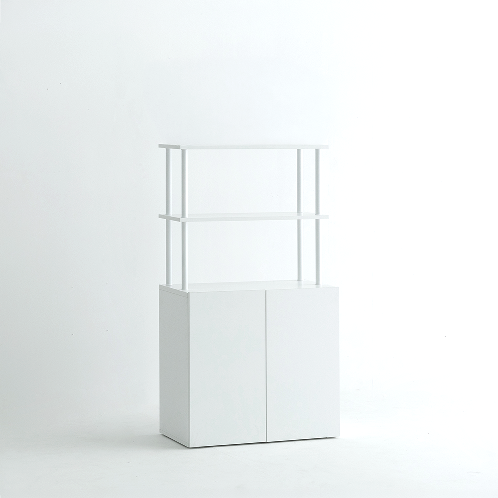 모노 모듈수납장 거실수납장 시스템선반 800mm, 2단, 화이트 - 상품 이미지