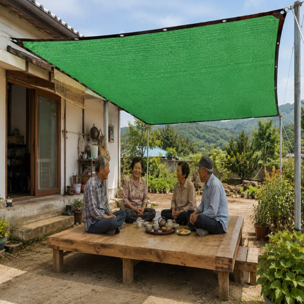 썬세이드 그늘막 차광막 야외 옥상 차양막 타프 가림막 테라스 천막 햇빛가림막 (4x5m) - 상세 이미지 2