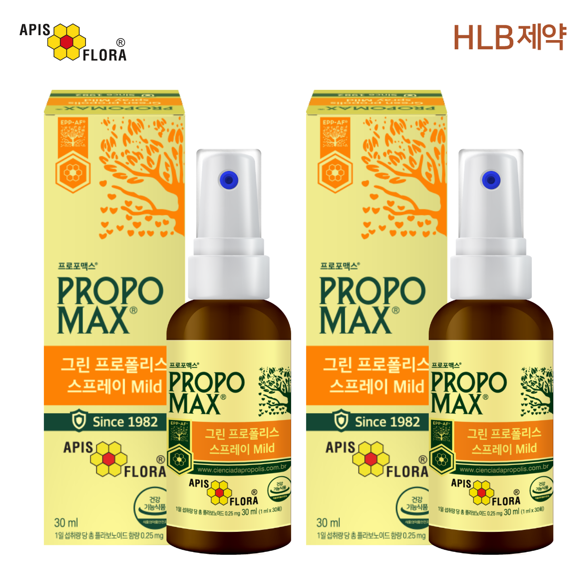 아피스플로라 프로포맥스 그린 프로폴리스 스프레이 마일드 30ml, 2개 - 상품 이미지