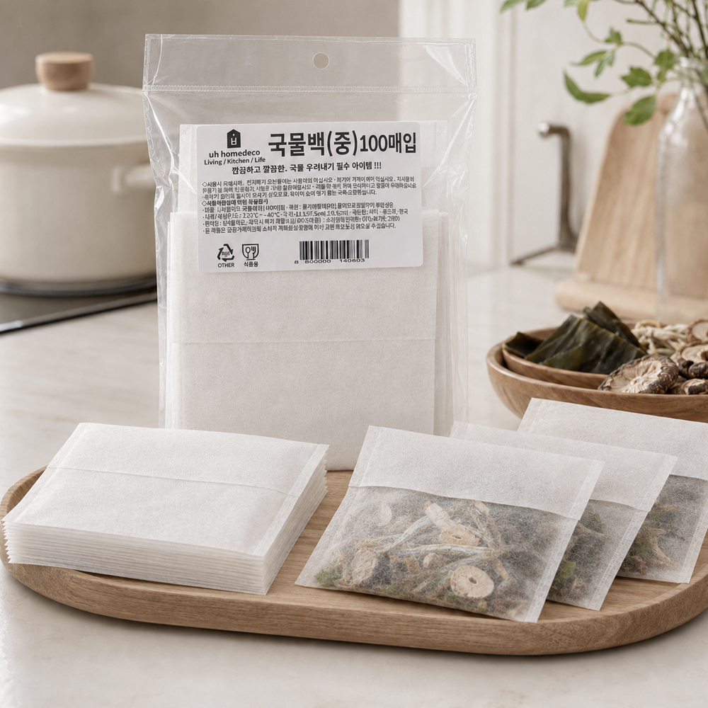 육수망 차거름망 다시백 보리차 국물팩 중 100매 - 상품 이미지
