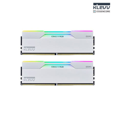 ESSENCORE KLEVV DDR5-6400 CL32 CRAS V RGB WHITE 패키지 서린 (64GB(32Gx2))
