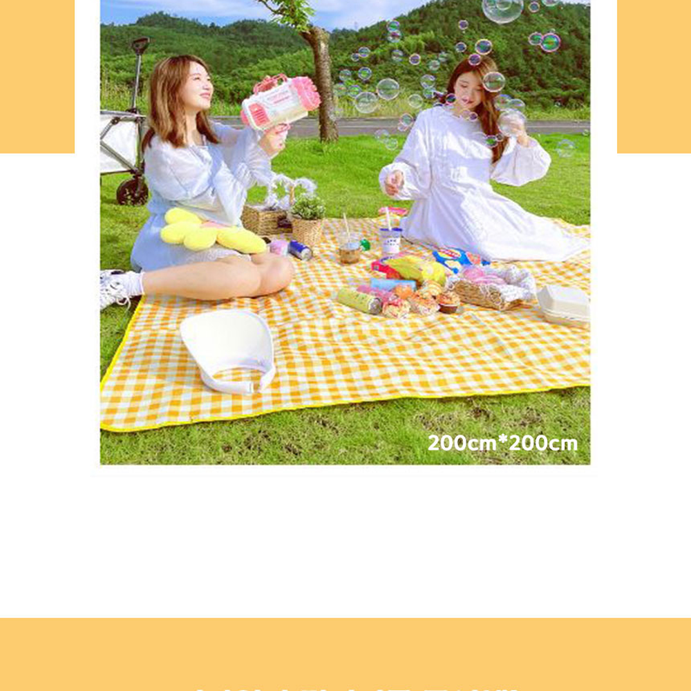 체크무늬피크닉용피크닉매트 방수캠핑용돗자리 휴대간편야외활동캠핑매트 200x200 이미지 6