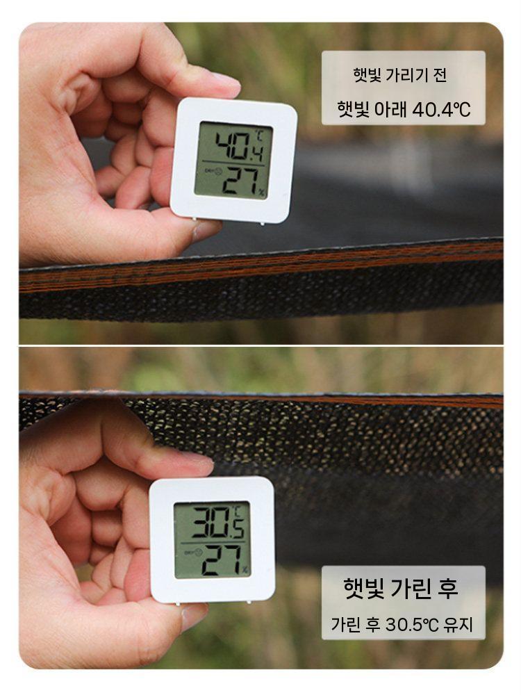 이중 차광막 지붕 야외용 2중 그늘막 햇빛차단 농막용 캐노피 천막 2x7m - 상세 이미지 4