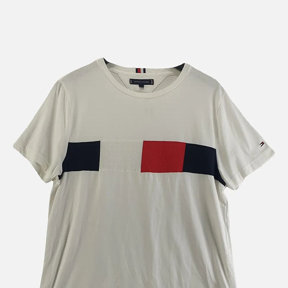 타미힐피거 화이트 남자 반팔티 M N6905 이미지 8