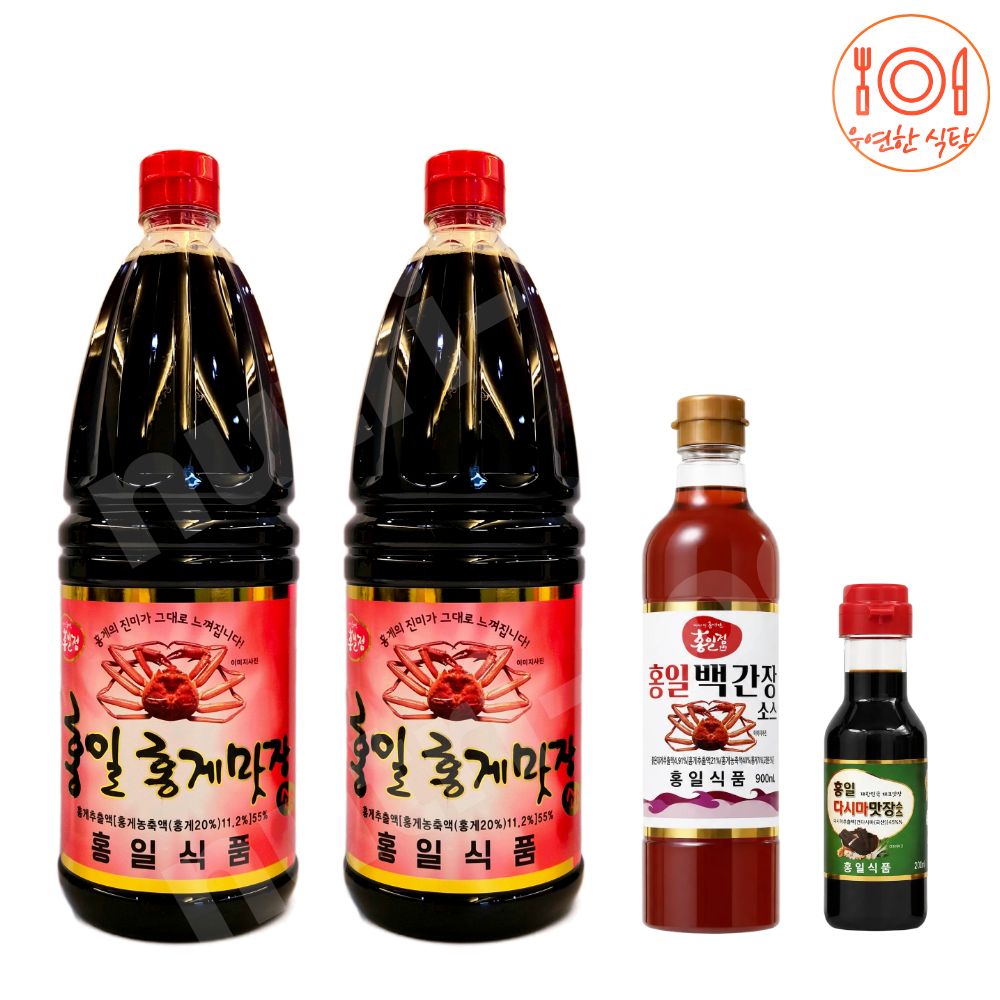 홍일 홍게맛간장 1.8L 2개 + 700ml 만능 맛간장 편스토랑 - 상품 이미지