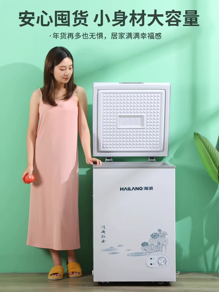 소형 냉동고 가정용 탕비실 자취용 용품 낚시 원룸 신선 가전 108L - 상세 이미지 5