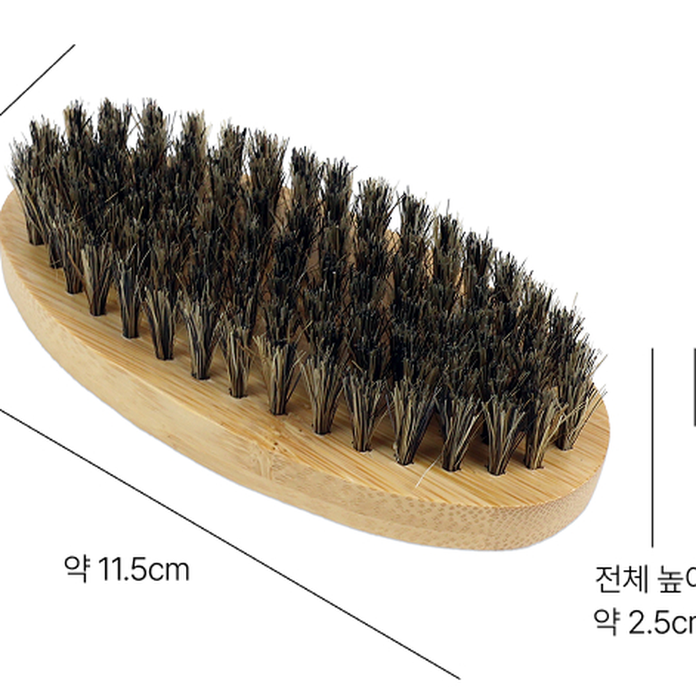 천연돈모옷감손상방지돈모브러쉬 대나무손잡이섬유관리코트브러쉬 컴팩트사이즈의류케어 1p - 상세 이미지 3