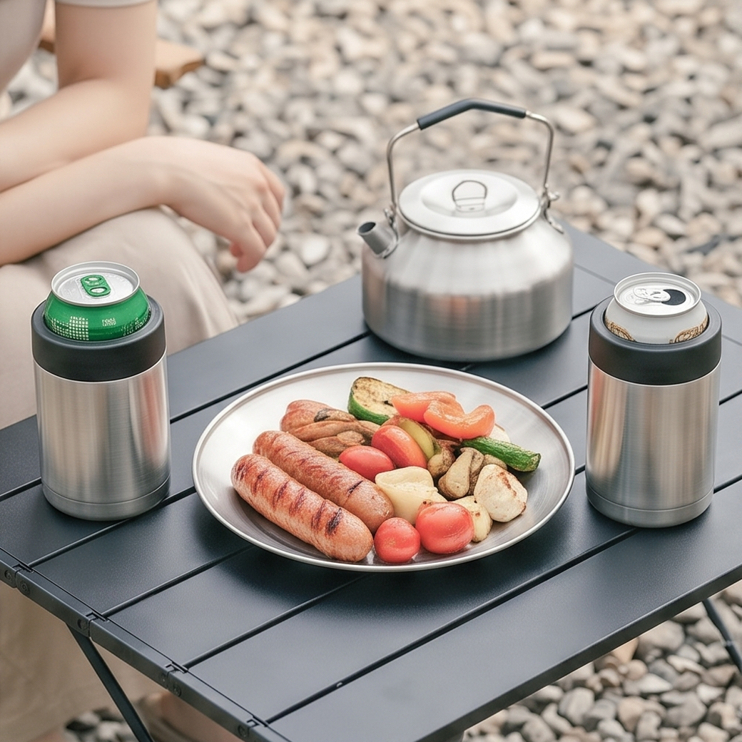 캔쿨러 맥주 음료 캔 보냉 홀더 스텐 보냉컵 - 상세 이미지 2