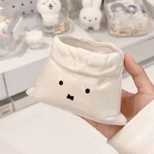 도자기 포대 자루 머그컵 미피 농담곰 커피 카페 유니크 잔 DIY 데스크테리어 - 상세 이미지 2