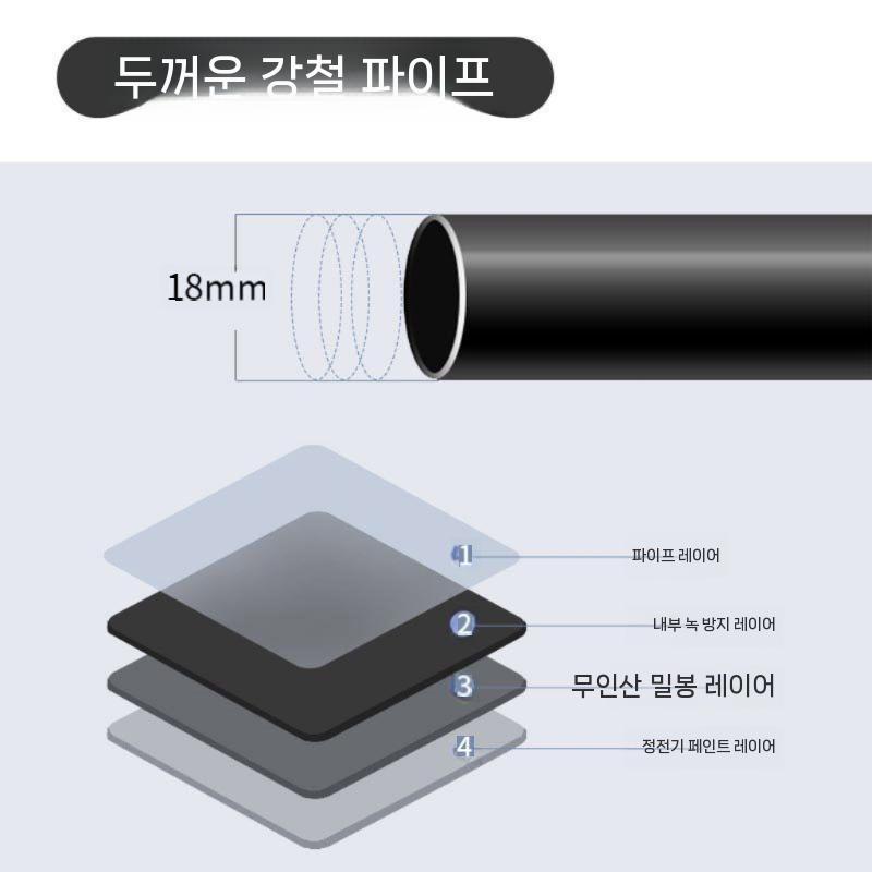 트롤리행거 이동식 스탠드행거 드레스룸 스탠드 옷걸이 원룸 조립식 43cm 블랙 큰 - 상세 이미지 5