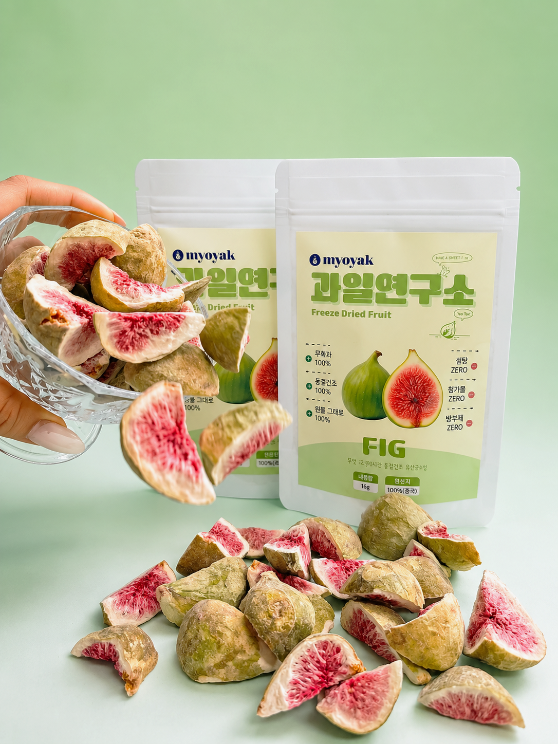 묘약 과일연구소 동결건조 무화과칩 과일칩 말린 건무화과 답례품 선물 영양 간식 건조과일 - 메인 이미지