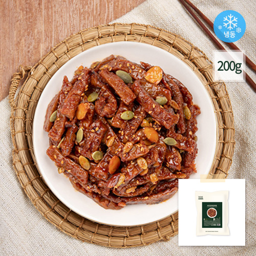 비건 견과 진미채 반찬 콩단백 대체육 채식 콩고기 식물성 단백질 베지푸드 200g 4개 - 상품 이미지